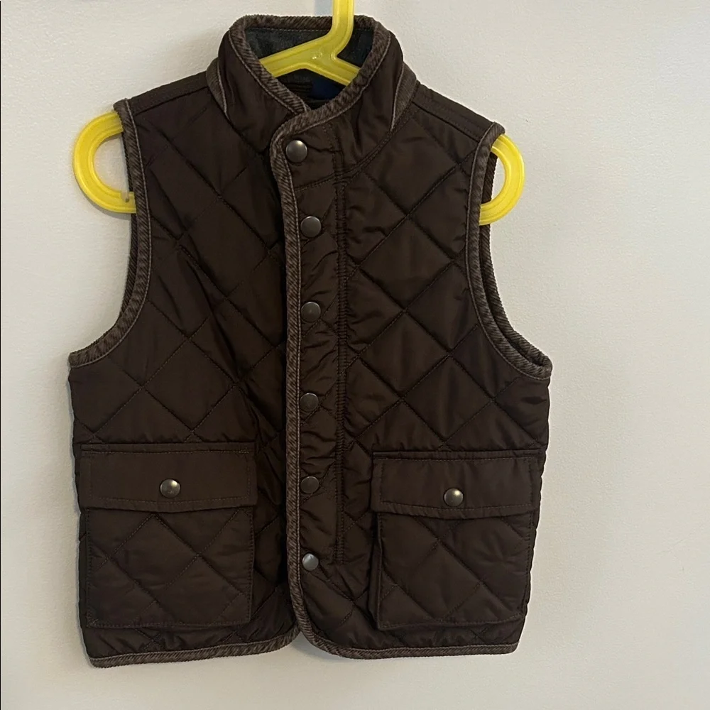 Gap Kids Quilted Brown Vest - Lightweight Layering size 5